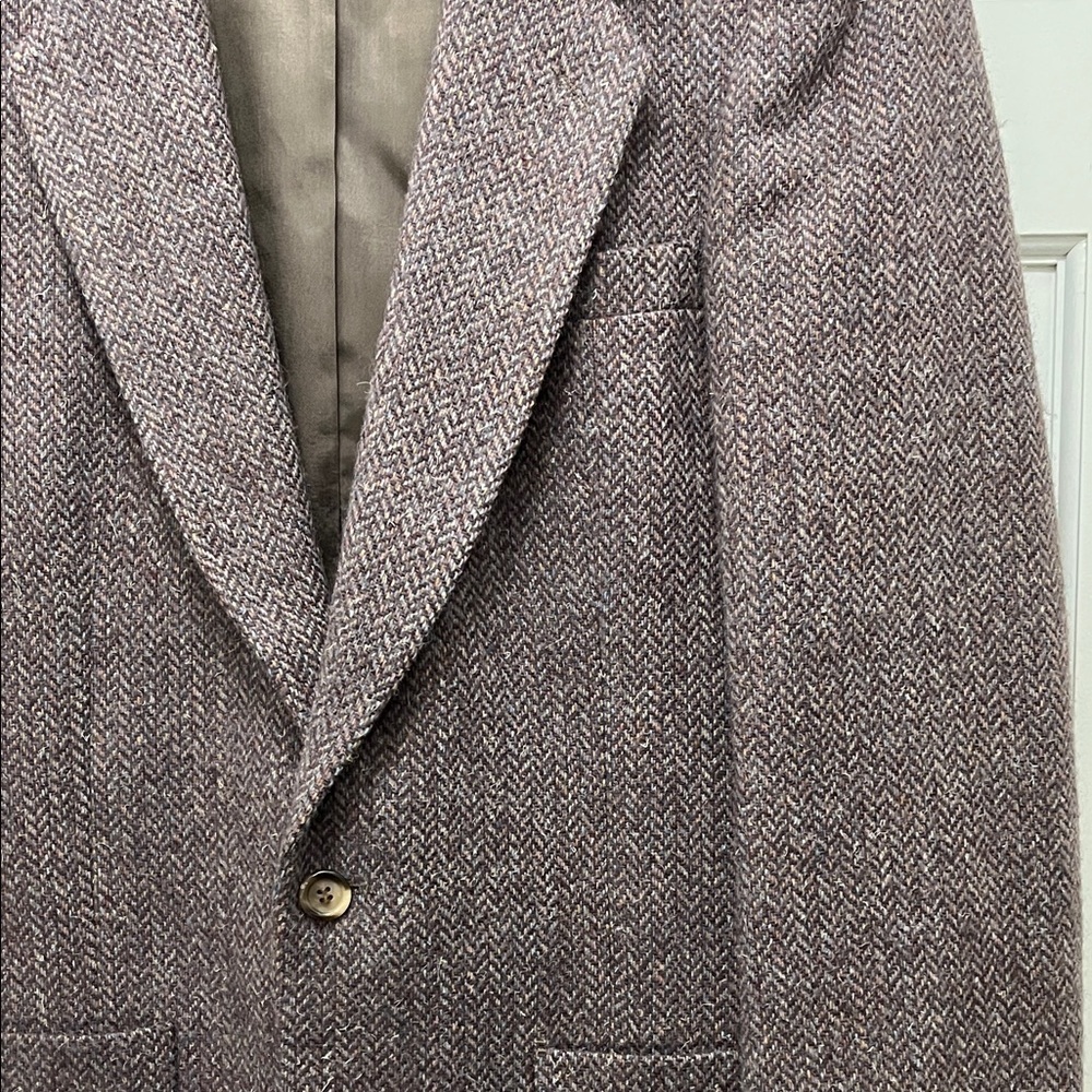 Vintage Dayton's Daniel Hechter Brown Wool Herringbone Blazer - Size Large - Picture 6 of 16